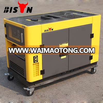 Bison (China) BS12000t 10kw Copper Wire Key Start 1 Year Warranty Portable Silent 10kVA Diesel Generator Price for Best Sale