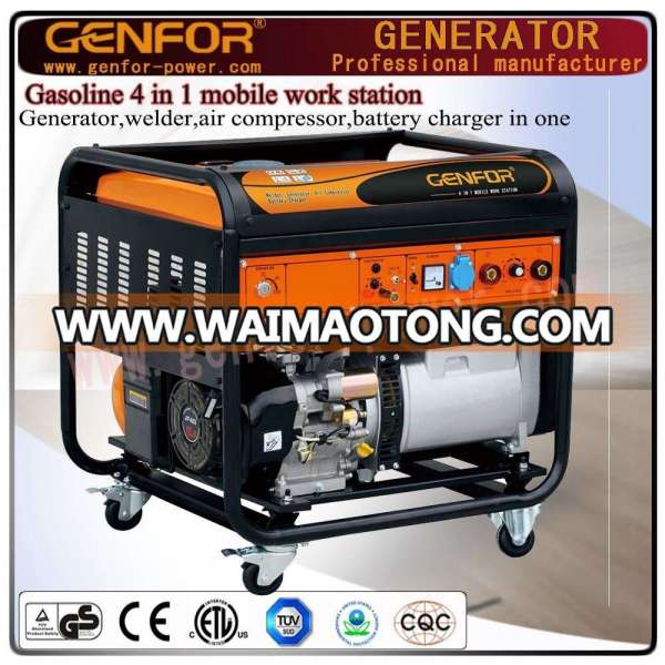 Gasoline 4 in 1 Mobile Work Station Generator, Welder, Air Compressor and Battery Charger