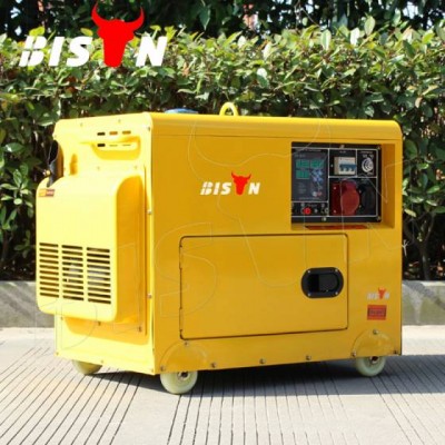 BISON(CHINA) BS7500DSE 6kw 6000 Watt Air-cooled Cheap Small Silent 7kva Diesel Generator Portable